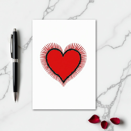 Minimalist Radiant Heart Card
