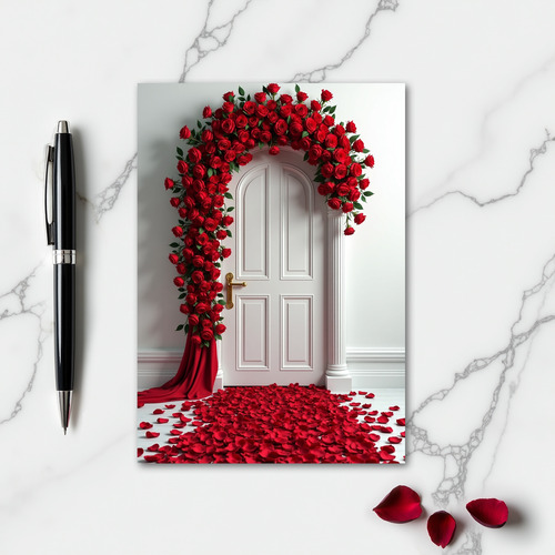 Minimalist Rose Arch Card