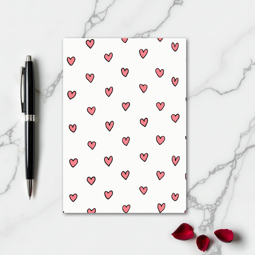 Minimalist Scattered Hearts Card