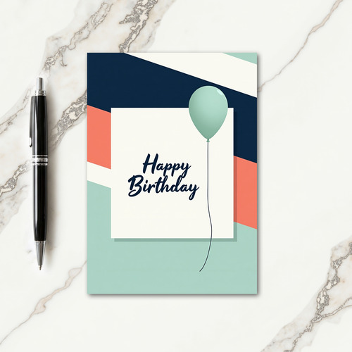 Minimalist Script Birthday Card