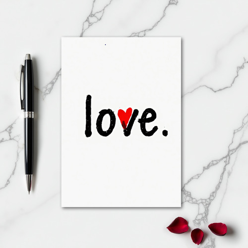 Minimalist Sprayed Love Card