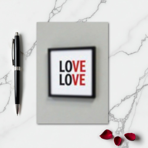 Minimalist Stacked Love Card