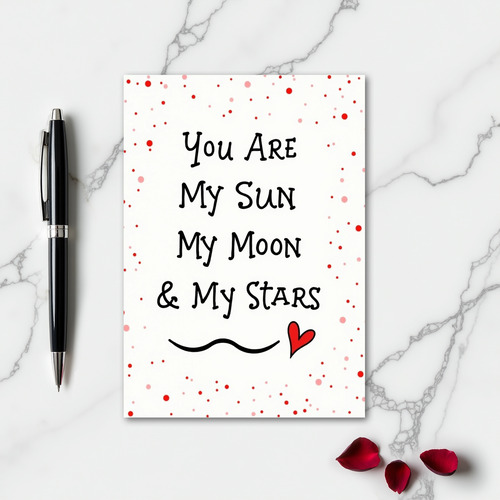 Minimalist Sun Moon Stars Dot Card