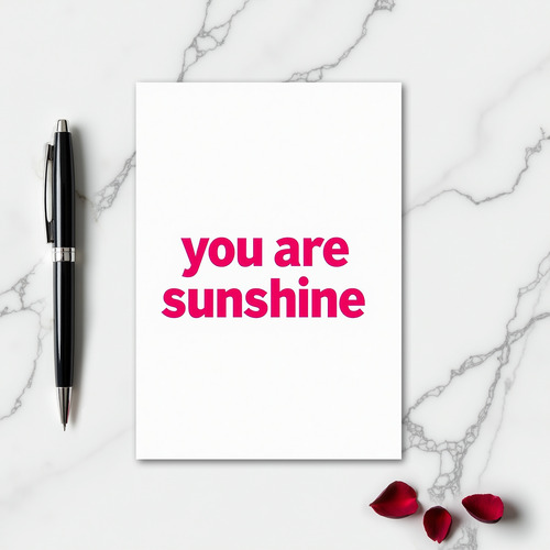 Minimalist Sunshine Quote Card