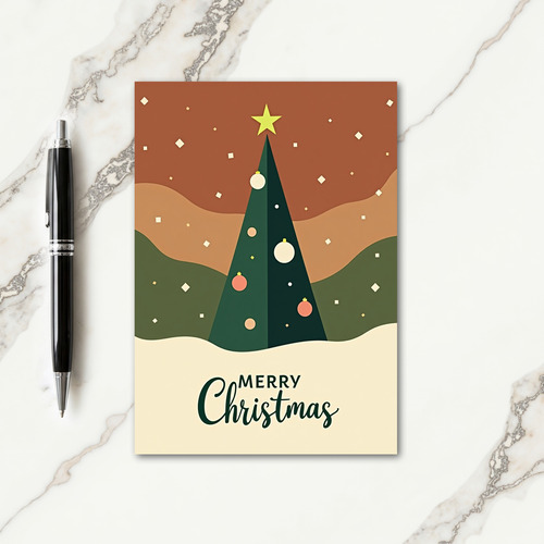 Minimalist Tree Sparkle Card