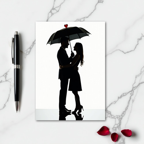 Minimalist Umbrella Love Card