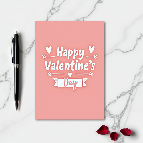 Minimalist Valentines Day Embossed Card