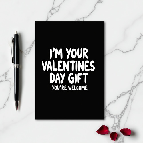 Minimalist Valentines Gift Humor Card