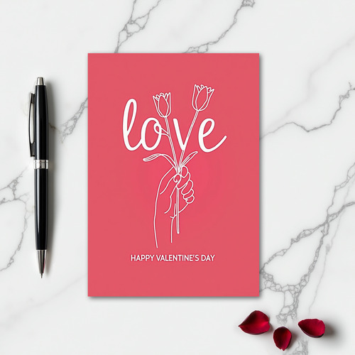 Minimalist Valentines Love Card