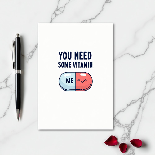 Minimalist Vitamin Me Card