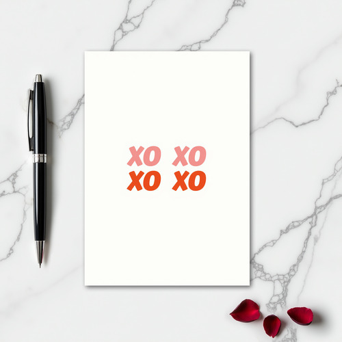 Minimalist Xo Love Card