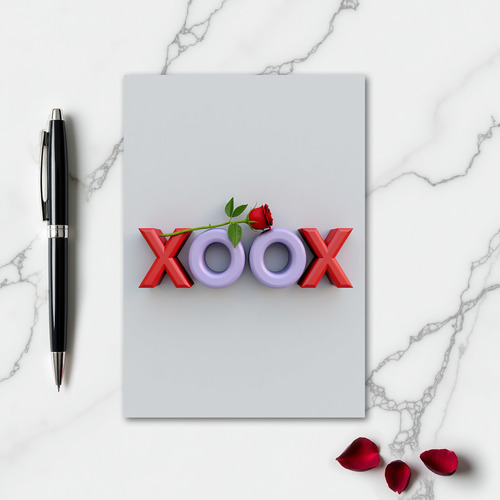 Minimalist Xoxo Love Card