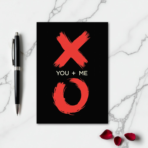 Minimalist Xoxo You Me Love Card