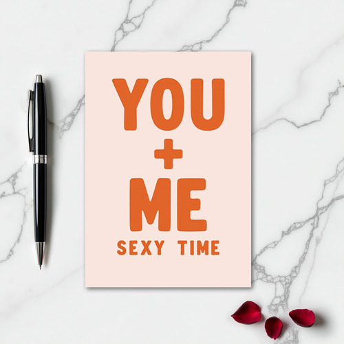 Minimalist You And Me Sexy Time Card