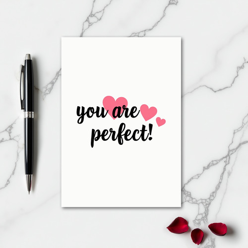 Minimalist You Are Perfect Heart Card
