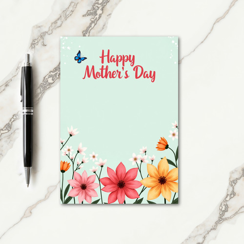 Mint Canvas Mothers Day Card