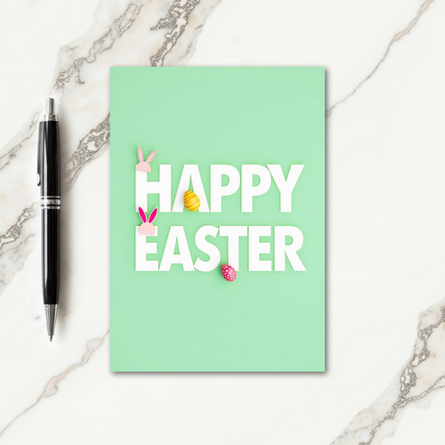 Mint Easter Fun Graphic Card