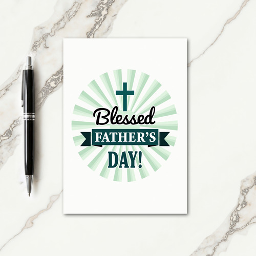 Mint Fathers Day Sun Card