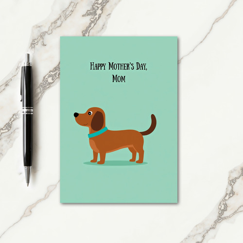 Mint Green Dog Greeting Card
