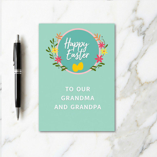 Mint Green Easter Floral Card