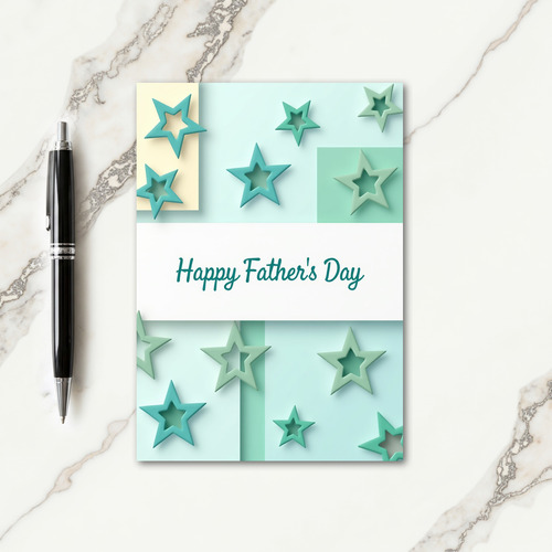 Mint Green Fathers Day Card