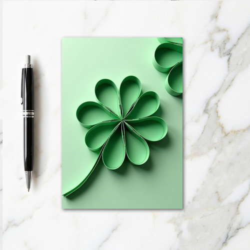 Mint Green Floral Art Card