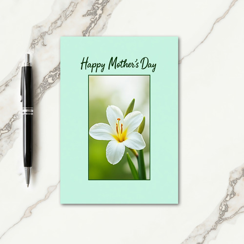 Mint Green Floral Mothers Day Card