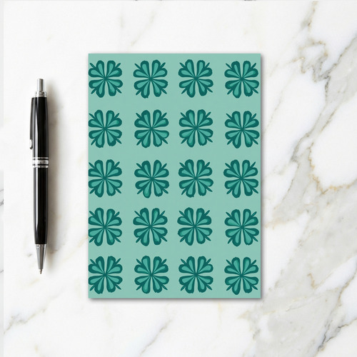 Mint Green Floral Pattern Card