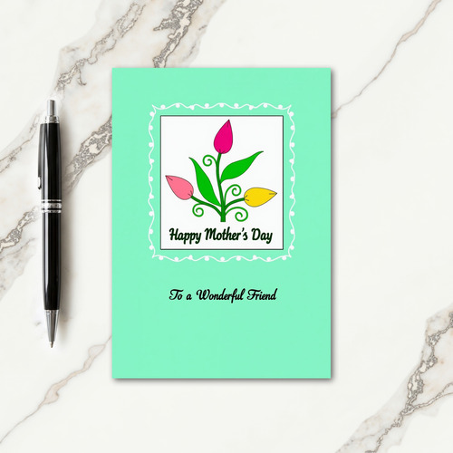 Mint Green Mothers Day Friend Card