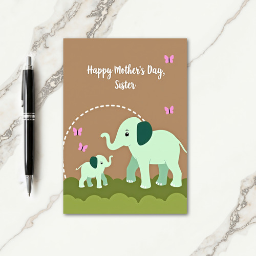 Mint Green Mothers Day Scene Card