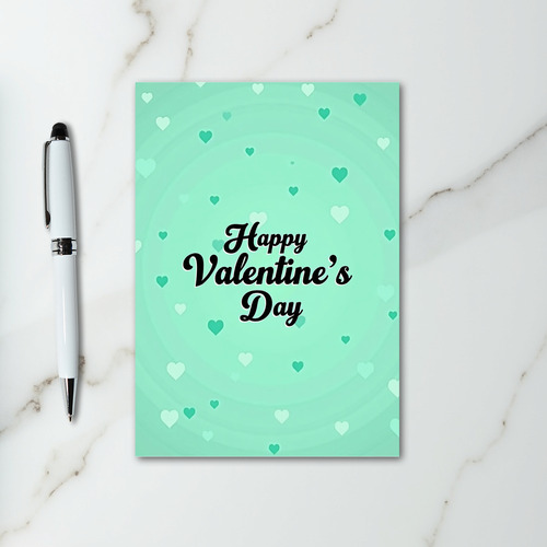 Mint Happy Valentines Day Card