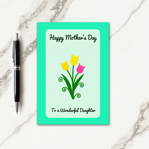 Mint Mothers Day Daughter Card