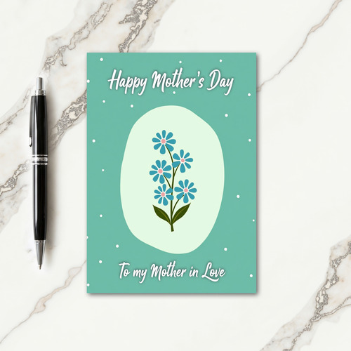 Mint Mothers Day Flower Card