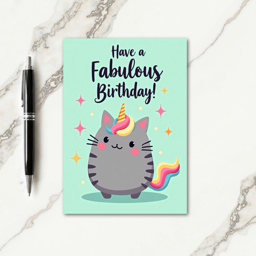 Mint Star Birthday Card