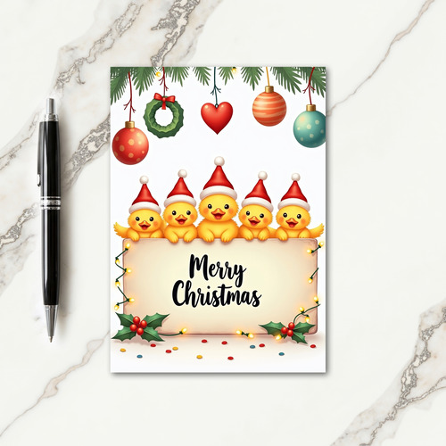 Mirthful Yellow Birds Card