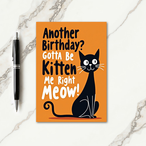 Mischievous Cat Birthday Card