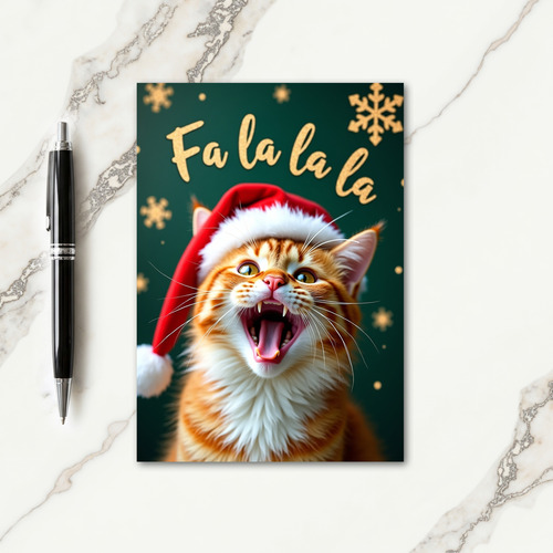 Mischievous Cat Christmas Card