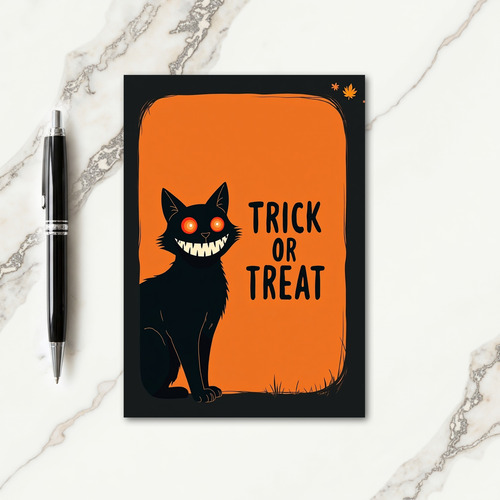 Mischievous Trick Or Treat Card