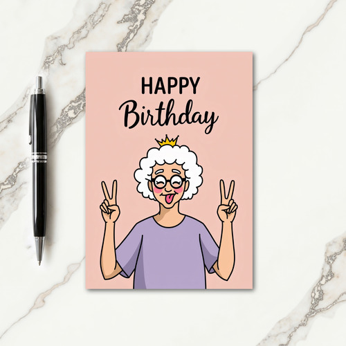 Mischievous Woman Birthday Card