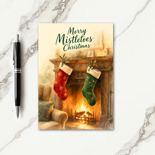 Mistletoes Christmas Card