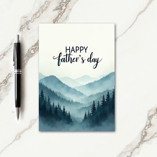 Misty Fathers Day Scene Card