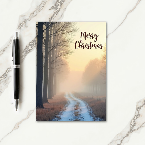 Misty Forest Christmas Card