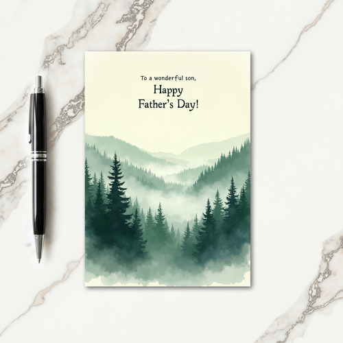 Misty Forest Fathers Day Card