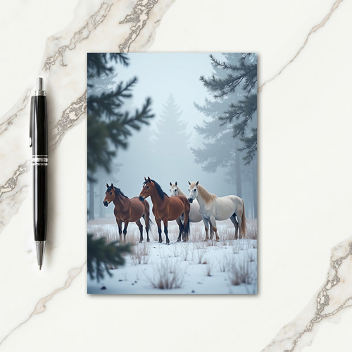 Misty Horse Holiday Card