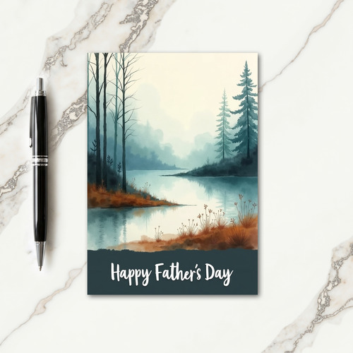 Misty Morning Fathers Day Card