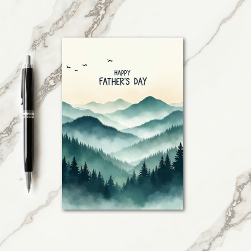 Misty Mountains Fathers Day Card