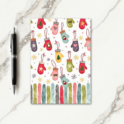 Mitten Pattern Christmas Card