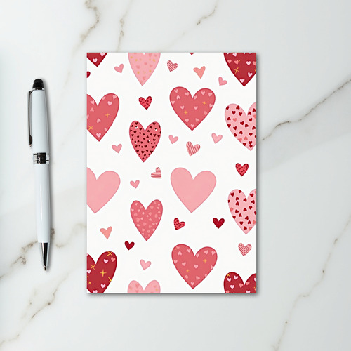 Mixed Hearts Pattern Card