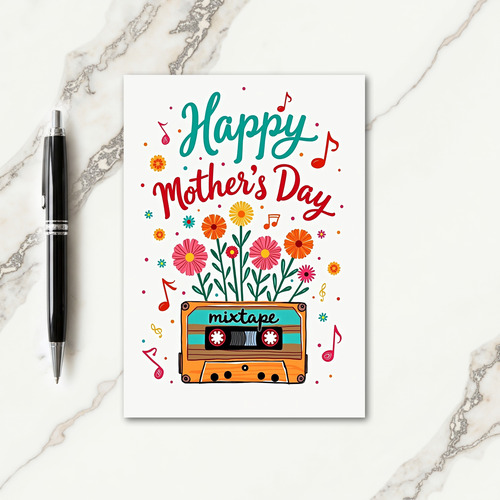 Mixtape Floral Mothers Day Card