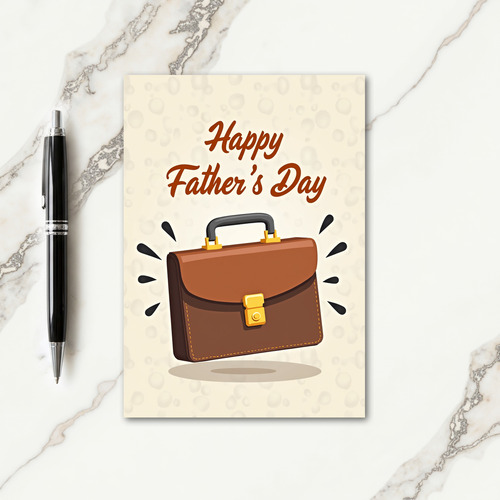 Mocha Satchel Fathers Day Card